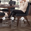 image:imageSignature Design by Ashley Rowanbeck Contemporary Upholstered Dining Chair with Casters Set of 2 WhiteDark Brown