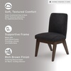 image:imageSignature Design by Ashley Rowanbeck Contemporary Upholstered Dining Chair with Casters Set of 2 WhiteDark Brown