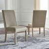image:imageSignature Design by Ashley Rowanbeck Contemporary Upholstered Dining Chair with Casters Set of 2 WhiteGray  Brown