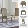 image:imageSignature Design by Ashley Rowanbeck Contemporary Upholstered Dining Chair with Casters Set of 2 WhiteGray  Brown