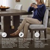 image:imageSignature Design by Ashley Rowanbeck Contemporary Upholstered Dining Chair with Casters Set of 2 WhiteGrey