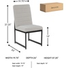 image:imageSignature Design by Ashley Rowanbeck Contemporary Upholstered Dining Chair with Casters Set of 2 WhiteLight Brown