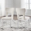 image:imageSignature Design by Ashley Rowanbeck Contemporary Upholstered Dining Chair with Casters Set of 2 WhiteWhite