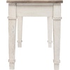 image:imageSignature Design by Ashley Skempton Farmhouse Storage Bench Distressed Finish Seat With Hidden Storage Wood 48 W x 15 D x 185 H White amp Light BrownStorage Bench