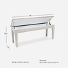 image:imageSignature Design by Ashley Skempton Farmhouse Storage Bench Distressed Finish Seat With Hidden Storage Wood 48 W x 15 D x 185 H White amp Light BrownStorage Bench