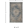 image:imageSignature Design by Ashley South Traditional 8 x 10 Low Pile Faded Motif Effect Area Rug Blue amp Beige0 x 120 Rectangular