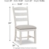 image:imageSignature Design by Ashley Upholstered Dining Chair Set of 2 WhiteBeigeWhite