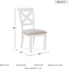 image:imageSignature Design by Ashley Upholstered Dining Chair Set of 2 WhiteWhite