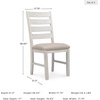 image:imageSignature Design by Ashley Upholstered Dining Chair Set of 2 WhiteWhitewash
