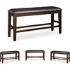 image:imageSignature Design by Ashley Vallister Backless Counter Height Dining BenchDark Brown
