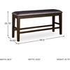image:imageSignature Design by Ashley Vallister Backless Counter Height Dining BenchDark Brown