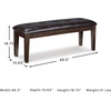 image:imageSignature Design by Ashley Vallister Backless Counter Height Dining BenchDark Brown