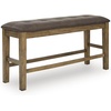 image:imageSignature Design by Ashley Vallister Backless Counter Height Dining BenchLight Brown