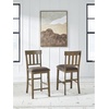 image:imageSignature Design by Ashley Vallister Backless Counter Height Dining BenchLight Brown