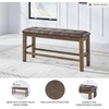 image:imageSignature Design by Ashley Vallister Backless Counter Height Dining BenchLight Brown