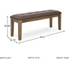image:imageSignature Design by Ashley Vallister Backless Counter Height Dining BenchLight Brown