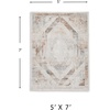 image:imageSignature Design by Ashley Varnwood Casual Stain Resistant Indoor Geometric 5 x 7 Rug Light Brown amp Light Gray5 x 7