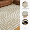 image:imageSignature Design by Ashley Wavy Abstract 8x10 Wool Rug BeigeWhite