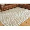 image:imageSignature Design by Ashley Wavy Abstract 8x10 Wool Rug BeigeWhite