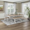 image:imageSignature Design by Ashley Westlinport Farmhouse 48 Dining Bench with Antiqued Finish Antique White