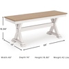 image:imageSignature Design by Ashley Westlinport Farmhouse 48 Dining Bench with Antiqued Finish Antique White