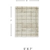 image:imageSignature Design by Ashley Wrenlow Casual Indoor Stain Resistant Geometric 5 x 7 Shag Rug Gray amp WhiteBeige  Brown