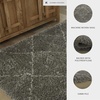 image:imageSignature Design by Ashley Wrenlow Casual Indoor Stain Resistant Geometric 5 x 7 Shag Rug Gray amp WhiteGray  White