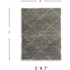 image:imageSignature Design by Ashley Wrenlow Casual Indoor Stain Resistant Geometric 5 x 7 Shag Rug Gray amp WhiteGray  White