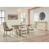 image:imageSignature Design by Ashley Zendalia Upholstered Dining Chairs Set of 2Antiqued WhiteBrown