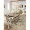 image:imageSignature Design by Ashley Zendalia Upholstered Dining Chairs Set of 2Antiqued WhiteBrown