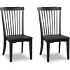 image:imageSignature Design by Ashley Galliden Urban Upholstered Armless Dining Chair Set of 2 Black amp Light GrayBlack