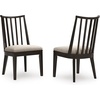 image:imageSignature Design by Ashley Galliden Urban Upholstered Armless Dining Chair Set of 2 Black amp Light GrayBlackLight Gray