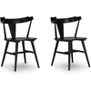 image:imageSignature Design by Ashley Gretlynn Dining Chair Set of 2 Black Wooden Side Chairs Solid Hardwood Frame and WrapAround Back LowProfile Seating for Small Spaces BlackBlack