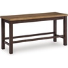 image:imageSignature Design by Ashley Robbinsdale 49 Counter Height Dining Bench Antique WhiteLight Brown  Dark Brown