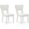 image:imageSignature Design by Ashley Rowanbeck Contemporary Upholstered Dining Chair with Casters Set of 2 WhiteWhite