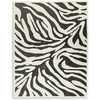 image:imageSignature Design by Ashley Thomwith Contemporary Indoor Washable Zebra Design 8 x 10 Rug with Non Slip Backing Black amp White710 x 101 Rectangular