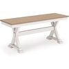 image:imageSignature Design by Ashley Westlinport Farmhouse 48 Dining Bench with Antiqued Finish Antique White