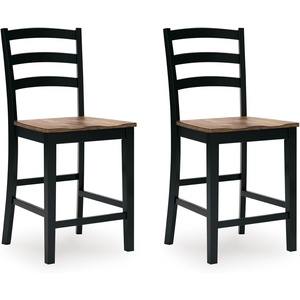 image:imageSignature Design by Ashley 1Piece Wood Dining Bench 48 2Tone FarmhouseBarstool