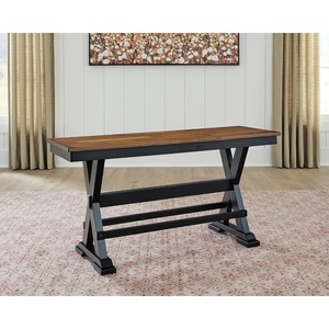 image:imageSignature Design by Ashley 1Piece Wood Dining Bench 48 2Tone FarmhouseCounter Bench