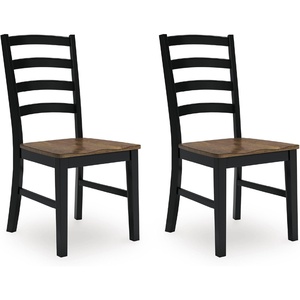 image:imageSignature Design by Ashley 1Piece Wood Dining Bench 48 2Tone FarmhouseDining Chair