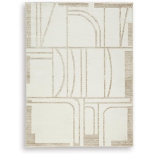 image:imageSignature Design by Ashley 5x7 Area Rug HighLow Geometric Ivory Beige