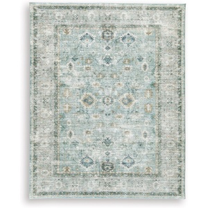 image:imageSignature Design by Ashley Area Rug 5x7 Soft Faux Fur Memory Foam Teal77 x 96 Rectangular