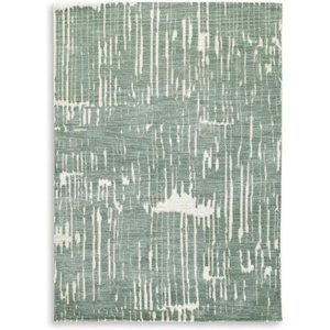 image:imageSignature Design by Ashley Cayworth Contemporary Indoor Abstract 5 x 7 Rug Green amp White51 x 611 Rectangular