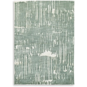 image:imageSignature Design by Ashley Cayworth Contemporary Indoor Abstract 5 x 7 Rug Green amp White78 x 104 Rectangular