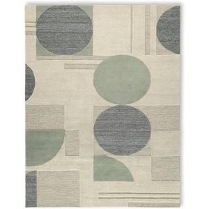 image:imageSignature Design by Ashley Dallane Casual Indoor Geometric Handmade Wool 8 x 10 Rug Blue amp Light Green5x7
