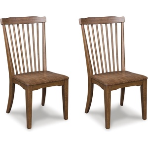 image:imageSignature Design by Ashley Galliden Urban Upholstered Armless Dining Chair Set of 2 Black amp Light GrayBrown