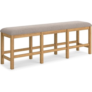 image:imageSignature Design by Ashley Havonplane Counter Height Dining Bench 72Light Brown  Light Gray