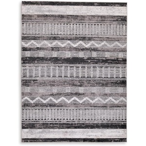 image:imageSignature Design by Ashley Henchester Contemporary 5 x 7 Machine Woven Tribal Pattern Medium Area Rug Low Pile Machine Washable Multicolor5 x 7