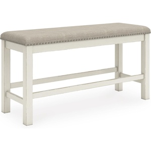 image:imageSignature Design by Ashley Robbinsdale 49 Counter Height Dining Bench Antique WhiteAntique White