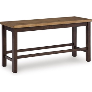image:imageSignature Design by Ashley Robbinsdale 49 Counter Height Dining Bench Antique WhiteLight Brown  Dark Brown